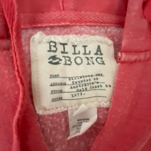 Billabong Distressed Sweatshirt Hoodie, Sz M - Picture 6 of 9